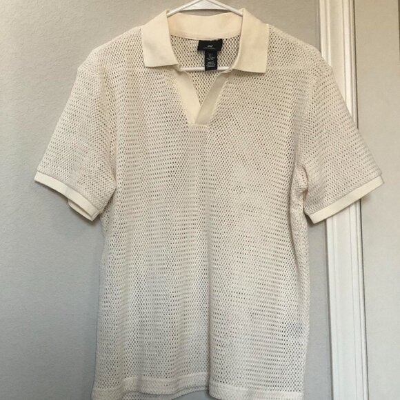 White Cream H&M polo shirt knitted - Picture 2 of 5